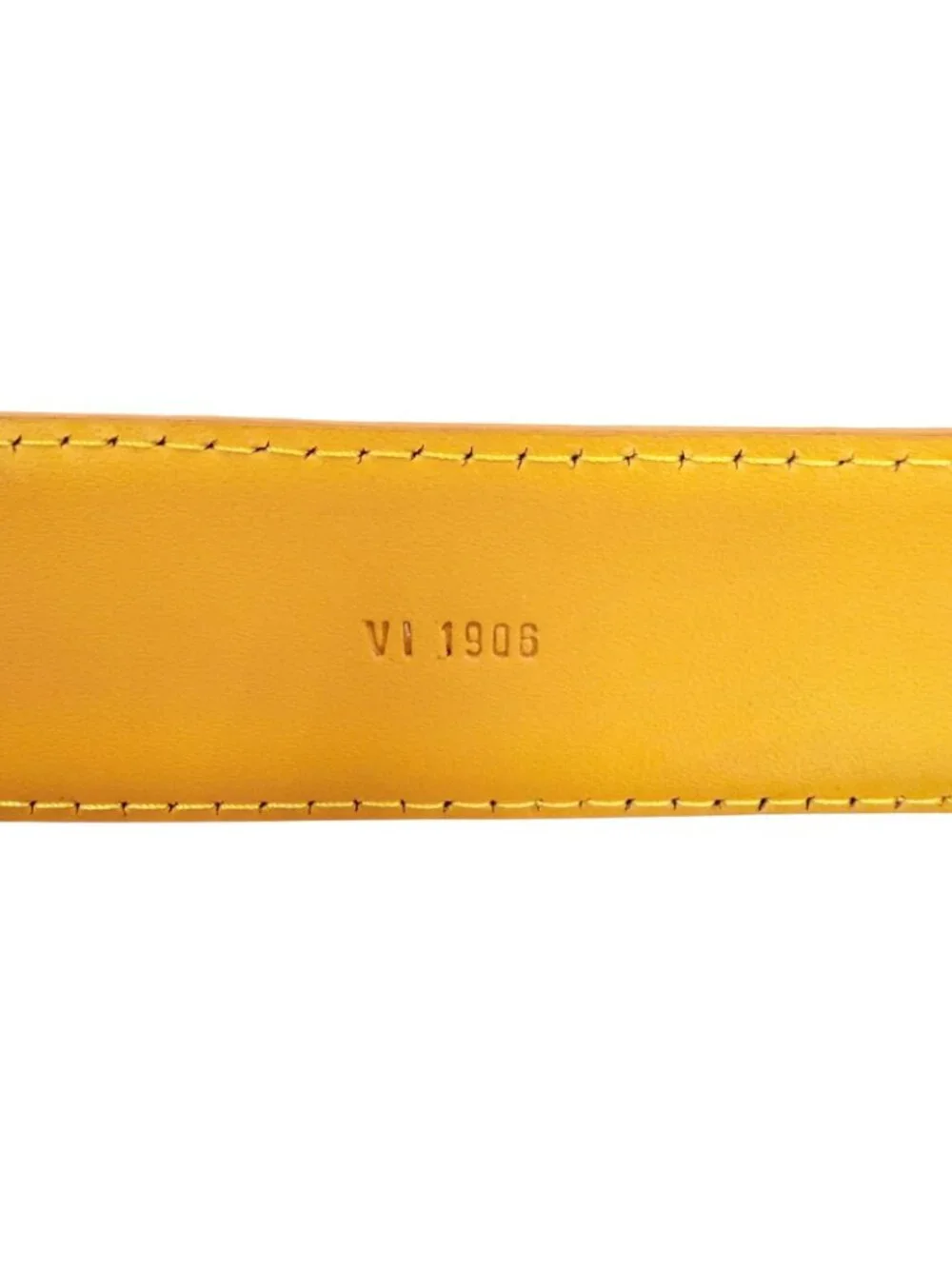 Louis Vuitton Ceinture Epi Leather Belt Yellow Gold